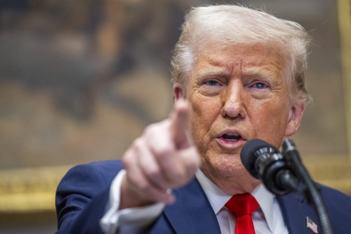 US President Donald Trump speaks in the Roosevelt Room of the White House in Washington, DC, on March 3, 2025.